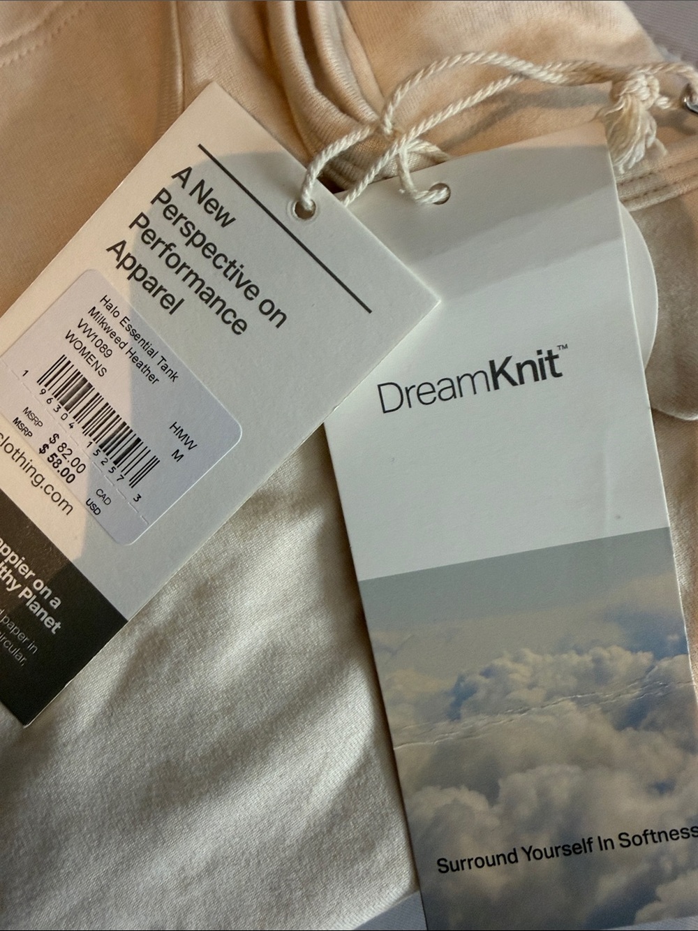 VUORI HALO Essential tank Milkweed heather M NWT (FIT052) - Picture 3 of 3